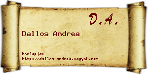 Dallos Andrea névjegykártya