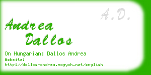andrea dallos business card
